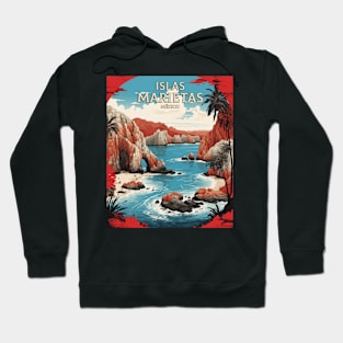 Isla Marietas Mexico Vintage Poster Tourism 3 Hoodie